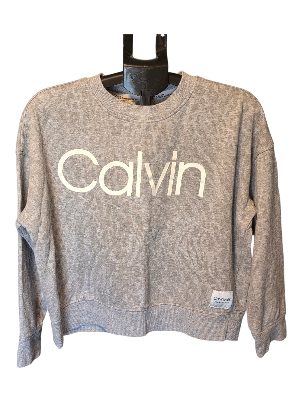 Calvin Klein Light Gray Logo Crewneck Sweatshirt